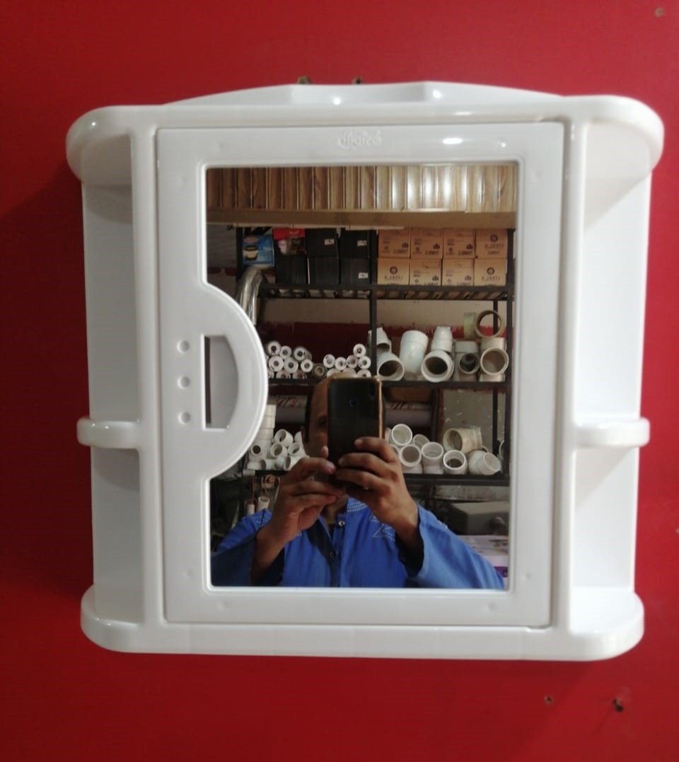 Bathroom Cabinet with Mirror and Multiple Shelves