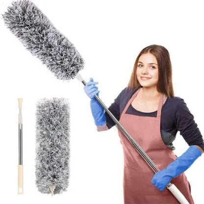 Premium Microfiber Duster – Extendable, Washable, High-Density Dust Cleaner for Home, Car & Office | Easy Cleaning for Fans, Shelves & Hard-to-Reach Areas