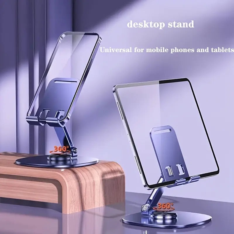 High Quality Metal Mobile Holder Stand Tablet DP 360 Rotatable Adjustable Foldable Cell Base Desktop Phone Holder for Bed Rotatable Tablet Holder Stable For Bedrooms Homes Dining Rooms Telescopic Folding Stable Anti Fall Creative