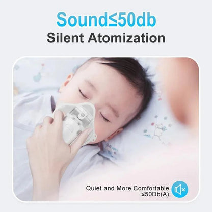 Kids Portable Nebulizer Machine For Asthma Kids Inhaler Compressor Nebulizer For Breathing Issues, Cough, Cold, Flu, Asthma Treatment - Fast Mist, Silent Noise, Easy to Use