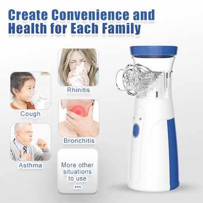 Kids Portable Nebulizer Machine For Asthma Kids Inhaler Compressor Nebulizer For Breathing Issues, Cough, Cold, Flu, Asthma Treatment - Fast Mist, Silent Noise, Easy to Use