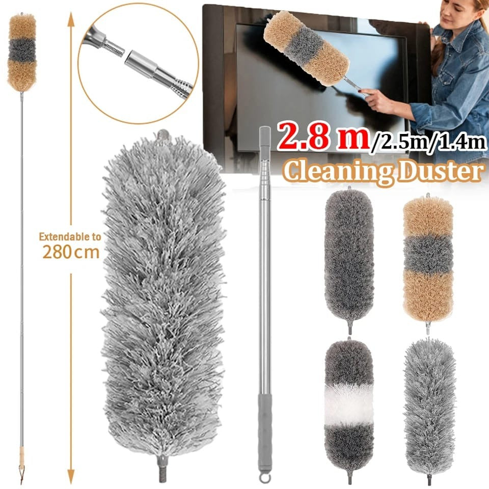 Premium Microfiber Duster – Extendable, Washable, High-Density Dust Cleaner for Home, Car & Office | Easy Cleaning for Fans, Shelves & Hard-to-Reach Areas