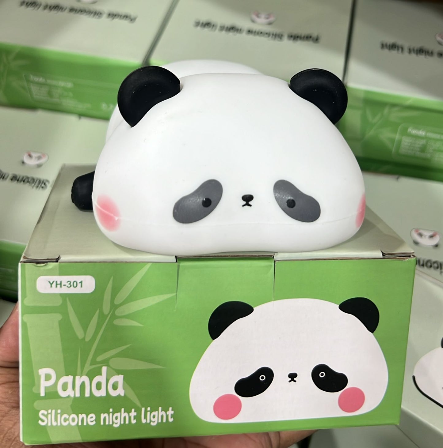 CUTE PANDA NIGHT LIGHT- CUTE SILICON LED PLUSHY NIGHT LAMP USB RECHARGEABLE TOUCH CONTROL