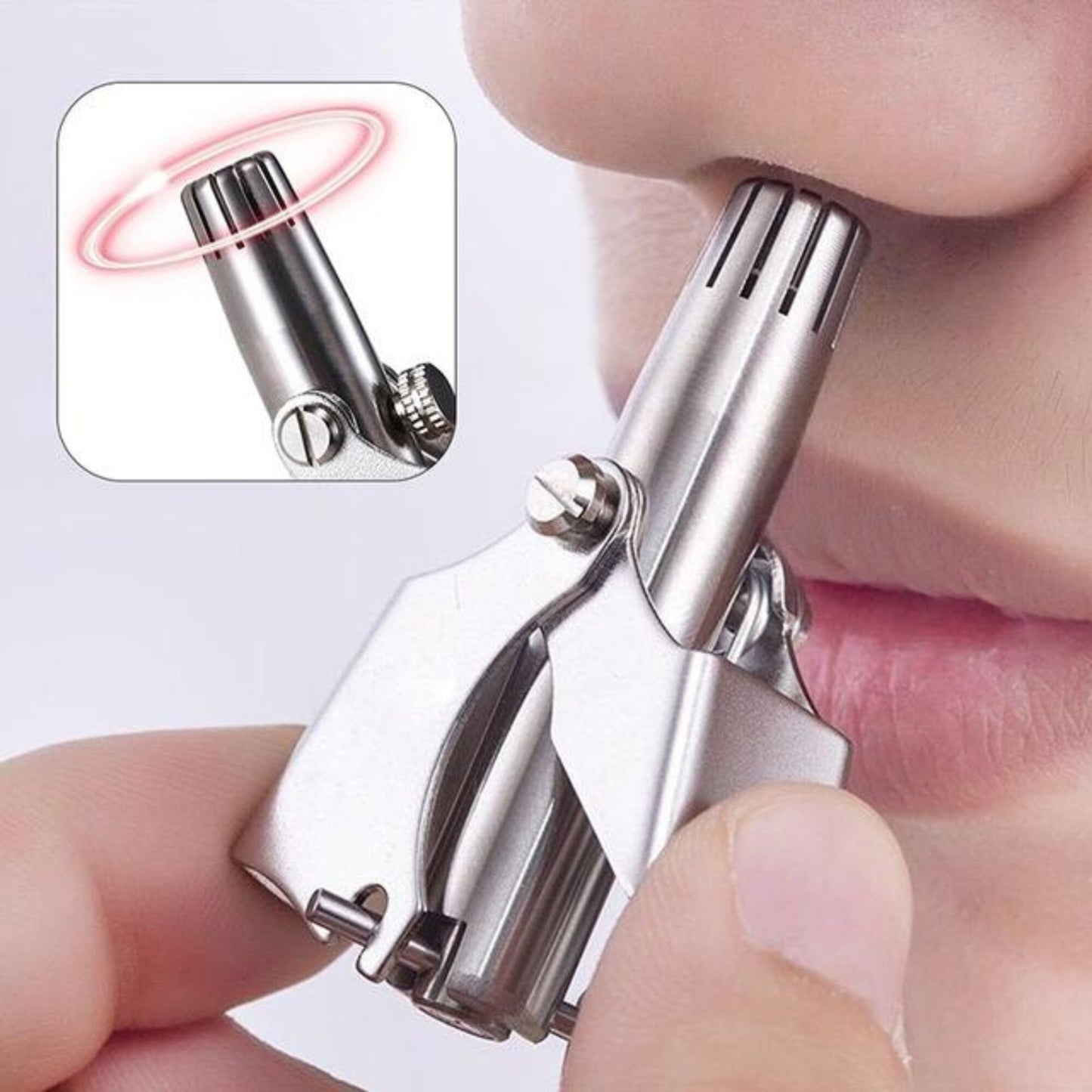 Stainless Steel Manual Nose Trimmer Shaving Nose Ear Hair Face Care Man Washable