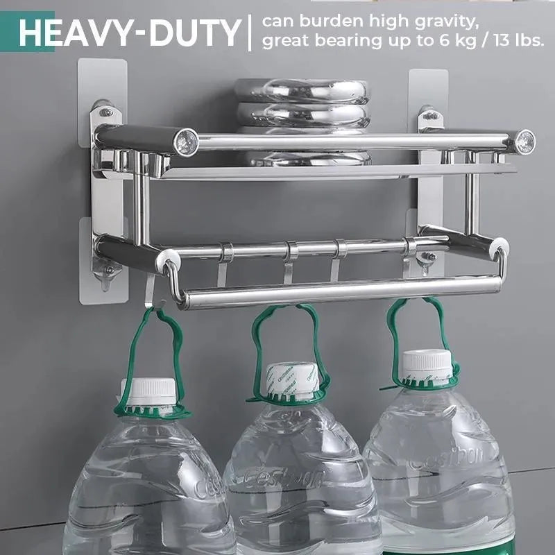 Punch Free Wall Hooks Nail Mounting Rack Screw Rod Seamless Screw Stickers Hang Kits 10 PACK