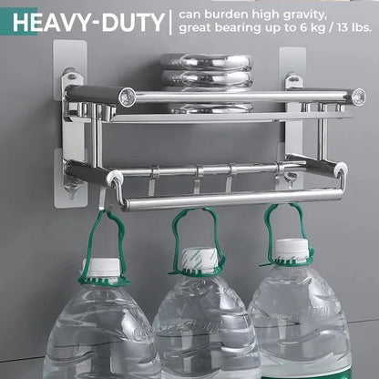 Punch Free Wall Hooks Nail Mounting Rack Screw Rod Seamless Screw Stickers Hang Kits 10 PACK