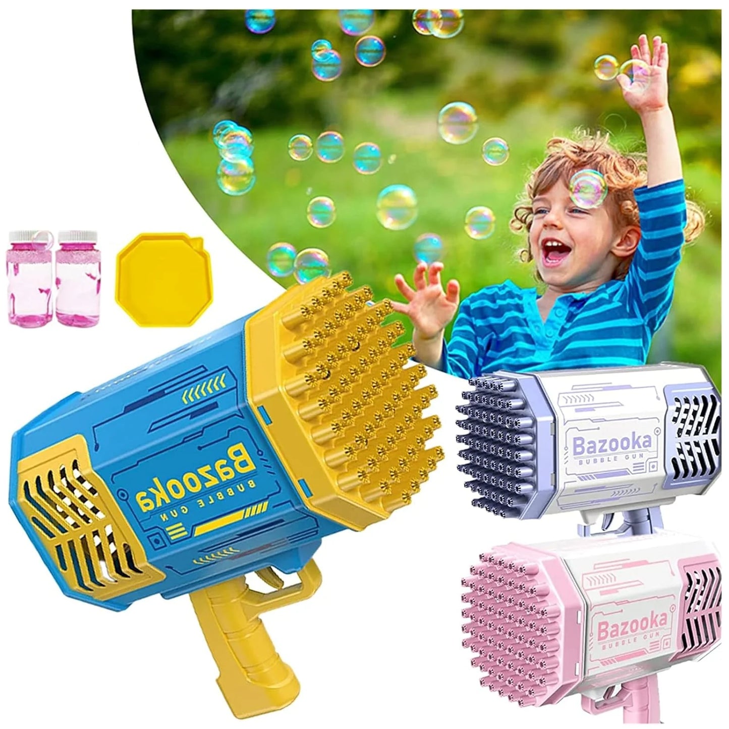 Bubble Gun Bazooka Bubble Machine Gun Bubbles for Kids