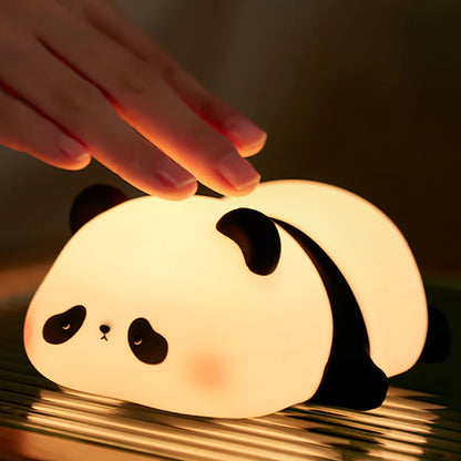 CUTE PANDA NIGHT LIGHT- CUTE SILICON LED PLUSHY NIGHT LAMP USB RECHARGEABLE TOUCH CONTROL