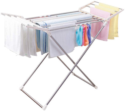 Premium Metal Folding Cloth Dryer Stand White-Hanging stands Drying Rack Thick