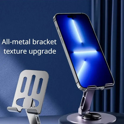 High Quality Metal Mobile Holder Stand Tablet DP 360 Rotatable Adjustable Foldable Cell Base Desktop Phone Holder for Bed Rotatable Tablet Holder Stable For Bedrooms Homes Dining Rooms Telescopic Folding Stable Anti Fall Creative