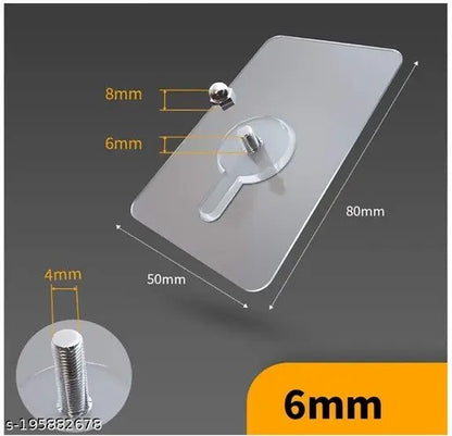 Punch Free Wall Hooks Nail Mounting Rack Screw Rod Seamless Screw Stickers Hang Kits 10 PACK